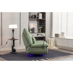 Fauteuil inclinable pivotant à bascule 270°, fauteuil à bascule électrique, port de chargement USB pour chambre d'enfant avec lampe d'ambiance