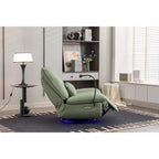 Fauteuil inclinable pivotant à bascule 270°, fauteuil à bascule électrique, port de chargement USB pour chambre d'enfant avec lampe d'ambiance