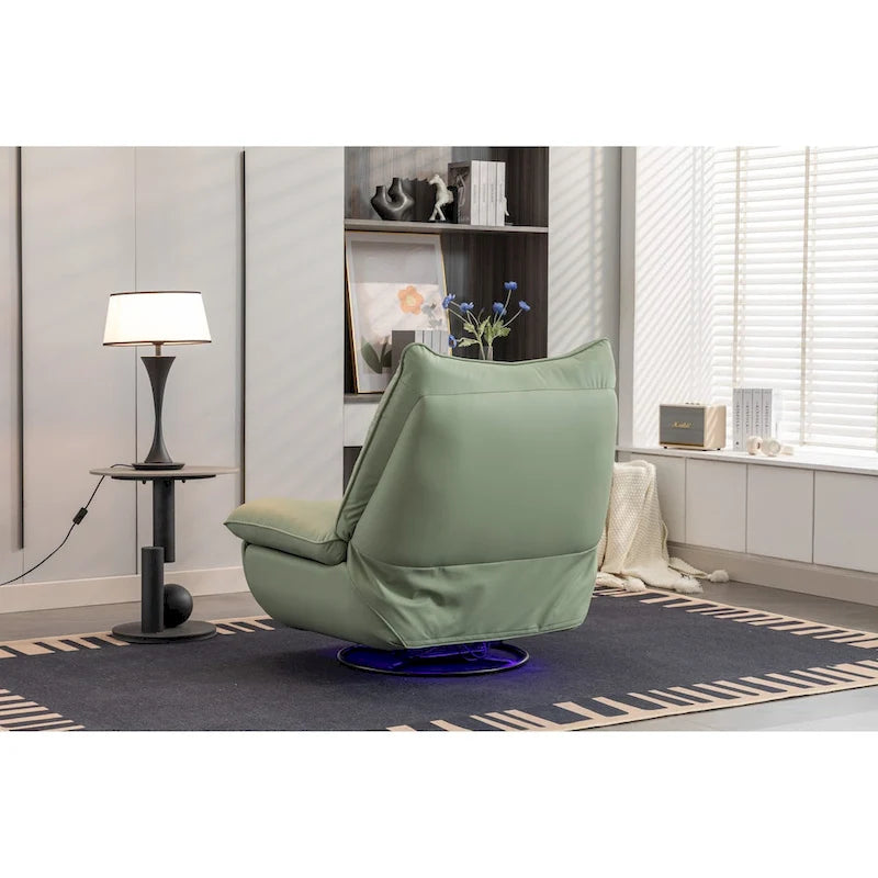 Fauteuil inclinable pivotant à bascule 270°, fauteuil à bascule électrique, port de chargement USB pour chambre d'enfant avec lampe d'ambiance