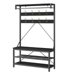 Banc à chaussures moderne avec porte-chaussures et étagères de rangement