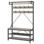 Banc à chaussures moderne avec porte-chaussures et étagères de rangement