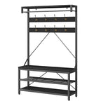 Banc à chaussures moderne avec porte-chaussures et étagères de rangement