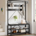 Banc à chaussures moderne avec porte-chaussures et étagères de rangement