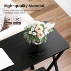 Table d'entrée étroite avec étagère de rangement et structure en métal