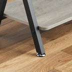 Table d'entrée étroite avec étagère de rangement et structure en métal