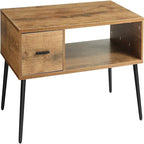 Table basse/meuble TV style Mid-Century Modern avec tiroir - 41,3 cm (P) x 21,7 cm (L) x 17,7 cm (H)