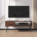 Table basse/meuble TV style Mid-Century Modern avec tiroir - 41,3 cm (P) x 21,7 cm (L) x 17,7 cm (H)