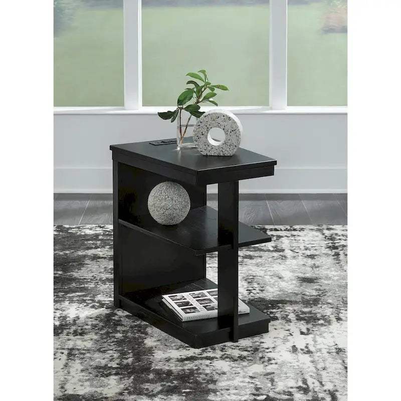 Signature Design by Ashley Winbardi Black Chairside End Table - 16W x 21D x 24H