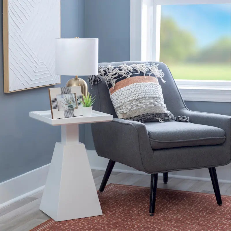 Table d'appoint contemporaine en bois de cerisier