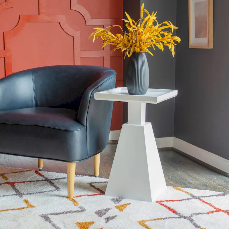 Table d'appoint contemporaine en bois de cerisier