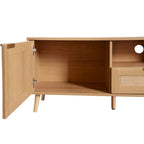 Meuble TV de style ferme moderne avec pieds en bois massif