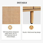 Meuble TV de style ferme moderne avec pieds en bois massif