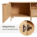 Meuble TV de style ferme moderne avec pieds en bois massif