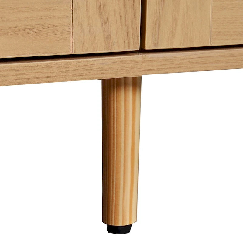 Meuble TV de style ferme moderne avec pieds en bois massif