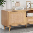 Meuble TV de style ferme moderne avec pieds en bois massif