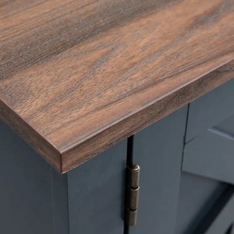 Meuble TV en bois style ferme de 54 pouces pour téléviseurs jusqu'à 60 pouces