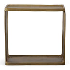 Table d'appoint Uttermost Derwent en laiton antique - 51 cm (L) x 48 cm (H) x 30 cm (P)