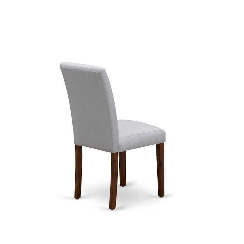 Ensemble de salle à manger 5 pièces East West Furniture - une table ronde et 4 chaises de salle à manger Parson (options de finition et de revêtement).