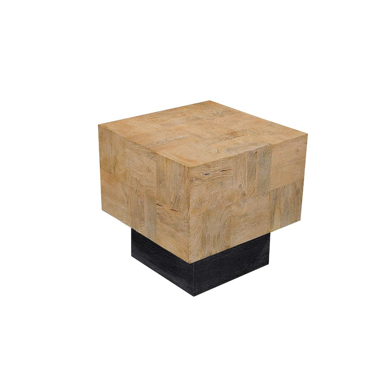 Table d'appoint moderne Caden en bois massif