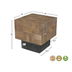 Table d'appoint moderne Caden en bois massif