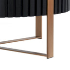 Table basse ronde moderne artisanale en forme de tambour, 80 cm (31,5 pouces), idéale pour le salon. Petite table basse avec piétement robuste.