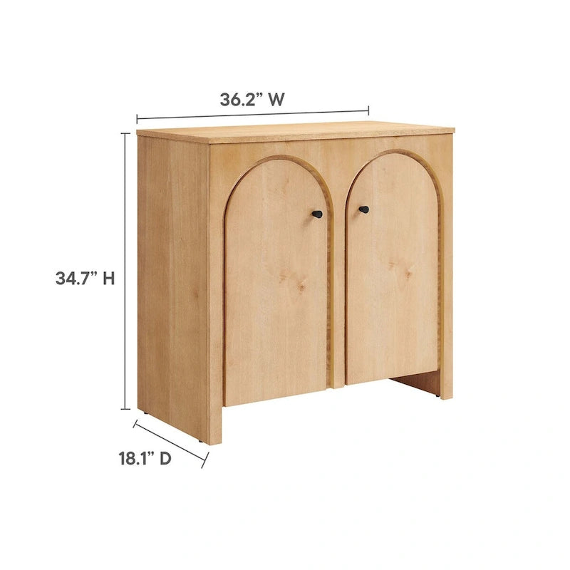 Armoire de rangement Appia à 2 portes cintrées