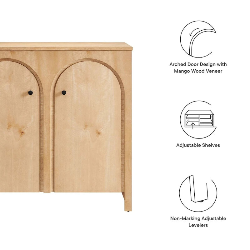 Armoire de rangement Appia à 2 portes cintrées