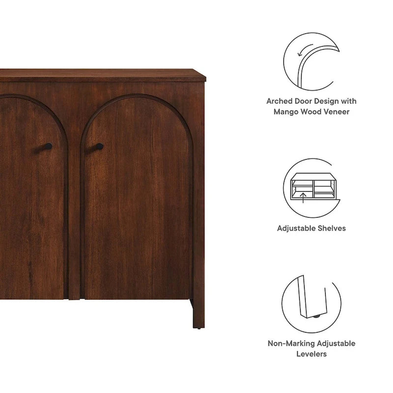 Armoire de rangement Appia à 2 portes cintrées