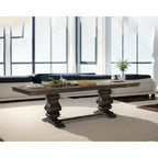 CUSchoice Brown Fabric & Espresso Dining Set (1 Table/2 Chairs)