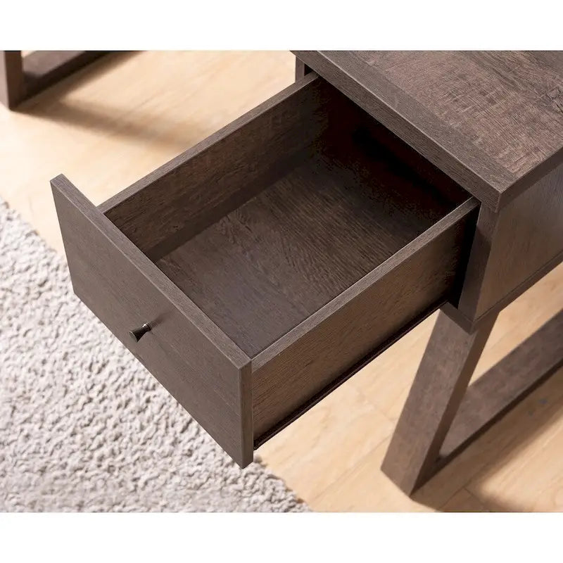 Bureau en chêne noyer, table de bureau élégante et durable, de haute qualité, au design unique pour salon ou bureau