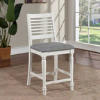 Ensemble de salle à manger 5 pièces Ionessa Farmhouse en bois blanc antique, hauteur comptoir, par Furniture of America