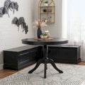 Josie Black Wooden 3-Piece Nook & Table Set