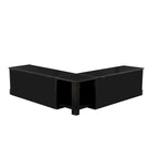 Ensemble de coin repas et table 3 pièces en bois noir Josie