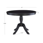 Ensemble de coin repas et table 3 pièces en bois noir Josie