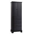 Armoire à linge de 60 cm (L) x 40 cm (P) x 173 cm (H) avec 2 portes et 4 tiroirs