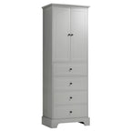 Armoire à linge de 60 cm (L) x 40 cm (P) x 173 cm (H) avec 2 portes et 4 tiroirs