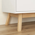 Commode à 6 tiroirs de style moderne du milieu du siècle, Plank and Beam