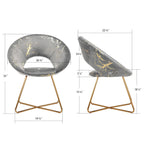 Fauteuil de coiffeuse moderne en velours bronzé, fauteuil de loisirs