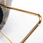 Fauteuil de coiffeuse moderne en velours bronzé, fauteuil de loisirs