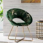 Fauteuil de coiffeuse moderne en velours bronzé, fauteuil de loisirs