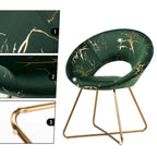 Fauteuil de coiffeuse moderne en velours bronzé, fauteuil de loisirs