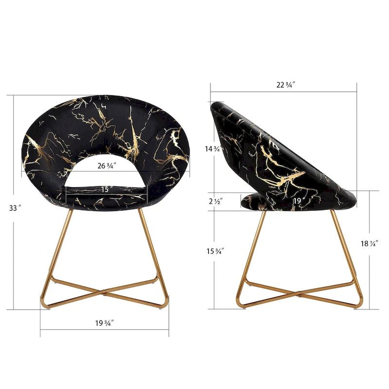 Fauteuil de coiffeuse moderne en velours bronzé, fauteuil de loisirs