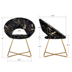 Fauteuil de coiffeuse moderne en velours bronzé, fauteuil de loisirs