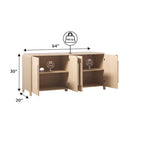 Buffet moderne Middlebrook de 64 pouces avec bords arrondis