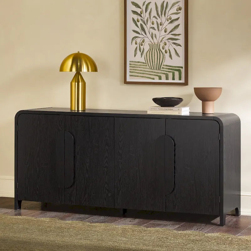 Buffet moderne Middlebrook de 64 pouces avec bords arrondis