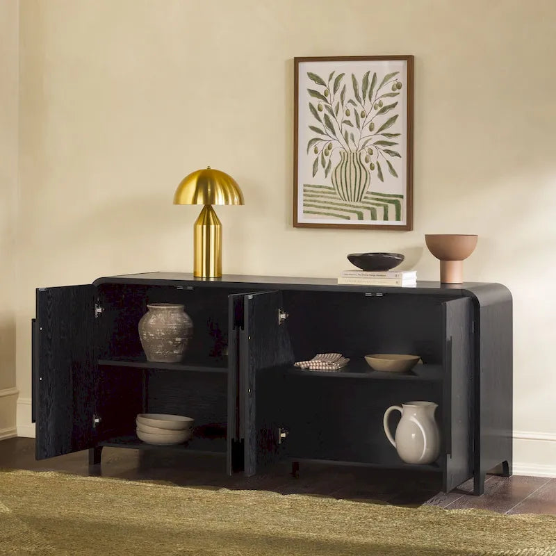 Buffet moderne Middlebrook de 64 pouces avec bords arrondis