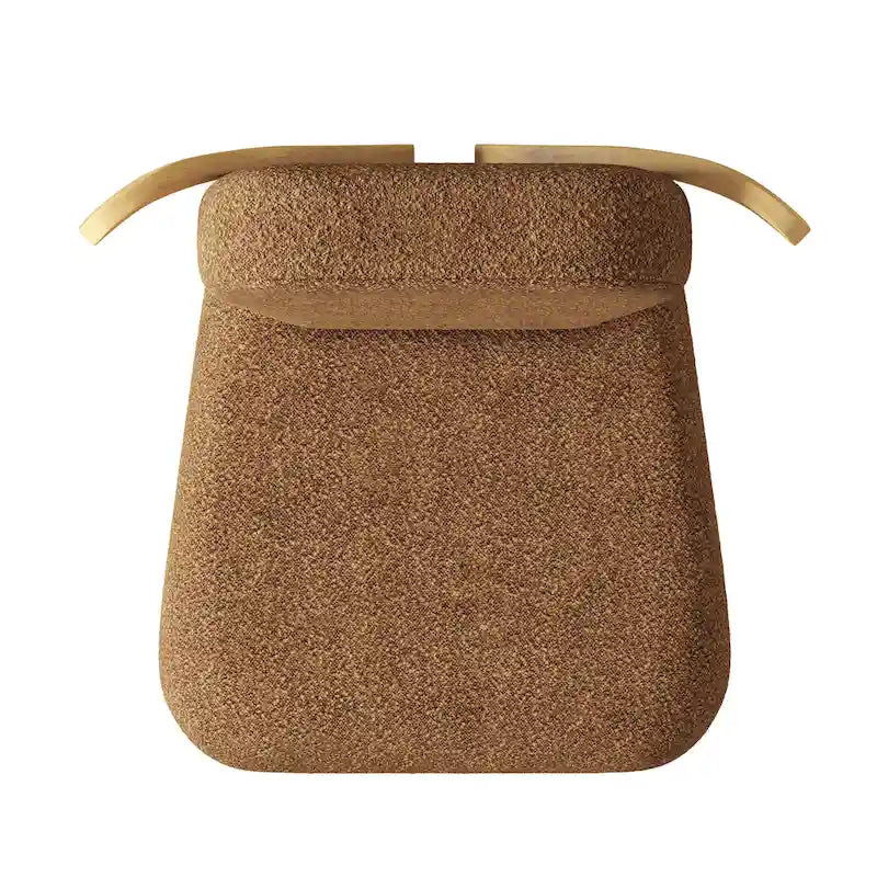 Chaises de salle à manger Corvus Delhi Teddy en tissu avec pieds en bois (lot de 2)