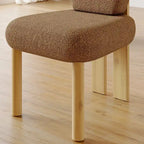 Chaises de salle à manger Corvus Delhi Teddy en tissu avec pieds en bois (lot de 2)