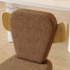 Chaises de salle à manger Corvus Delhi Teddy en tissu avec pieds en bois (lot de 2)