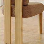 Chaises de salle à manger Corvus Delhi Teddy en tissu avec pieds en bois (lot de 2)